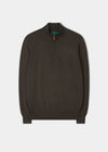 Ashfield 1/4 Zip Cotton Merino Jumper I Seaweed