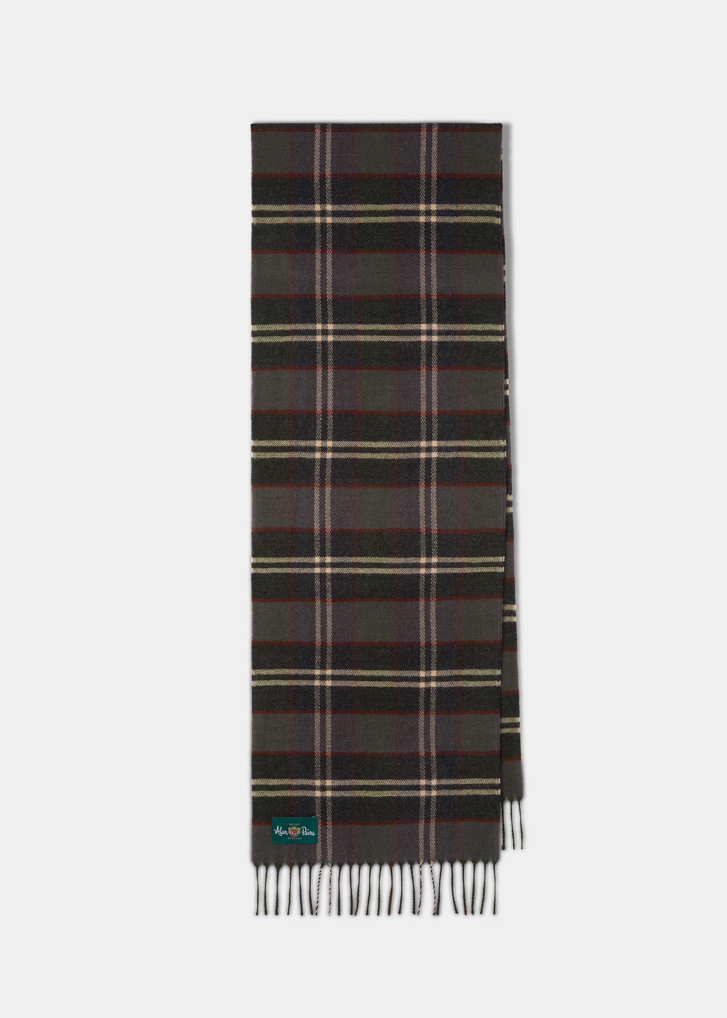 Lubmore Wool Plaid Scarf In Grey