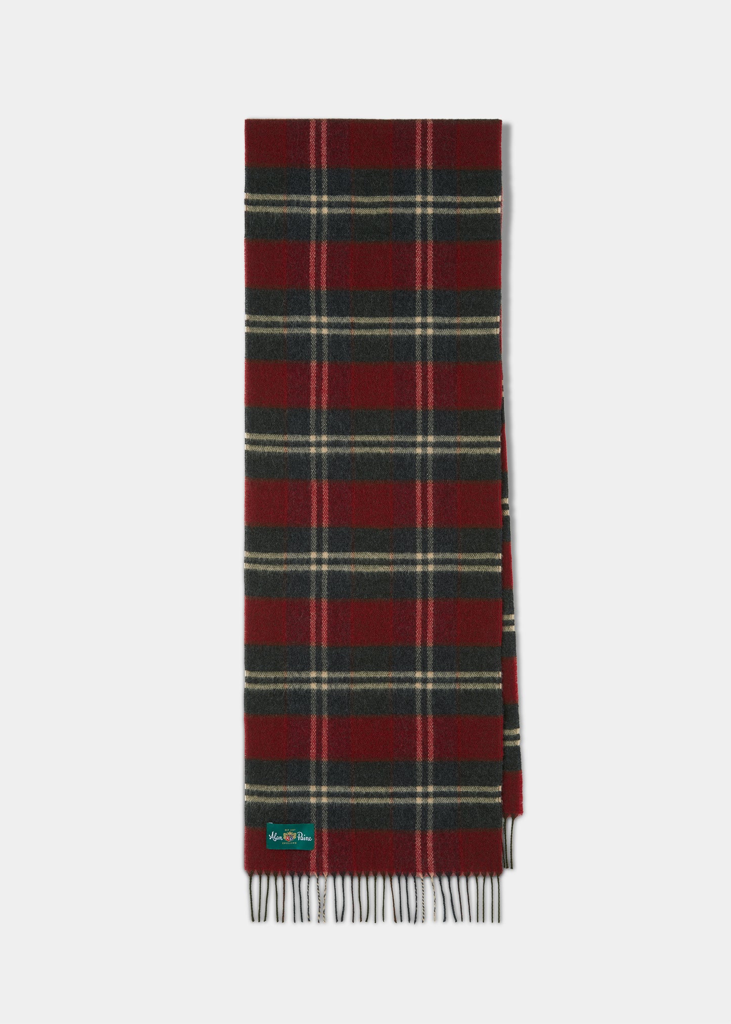 Lubmore Wool Plaid Scarf In Red