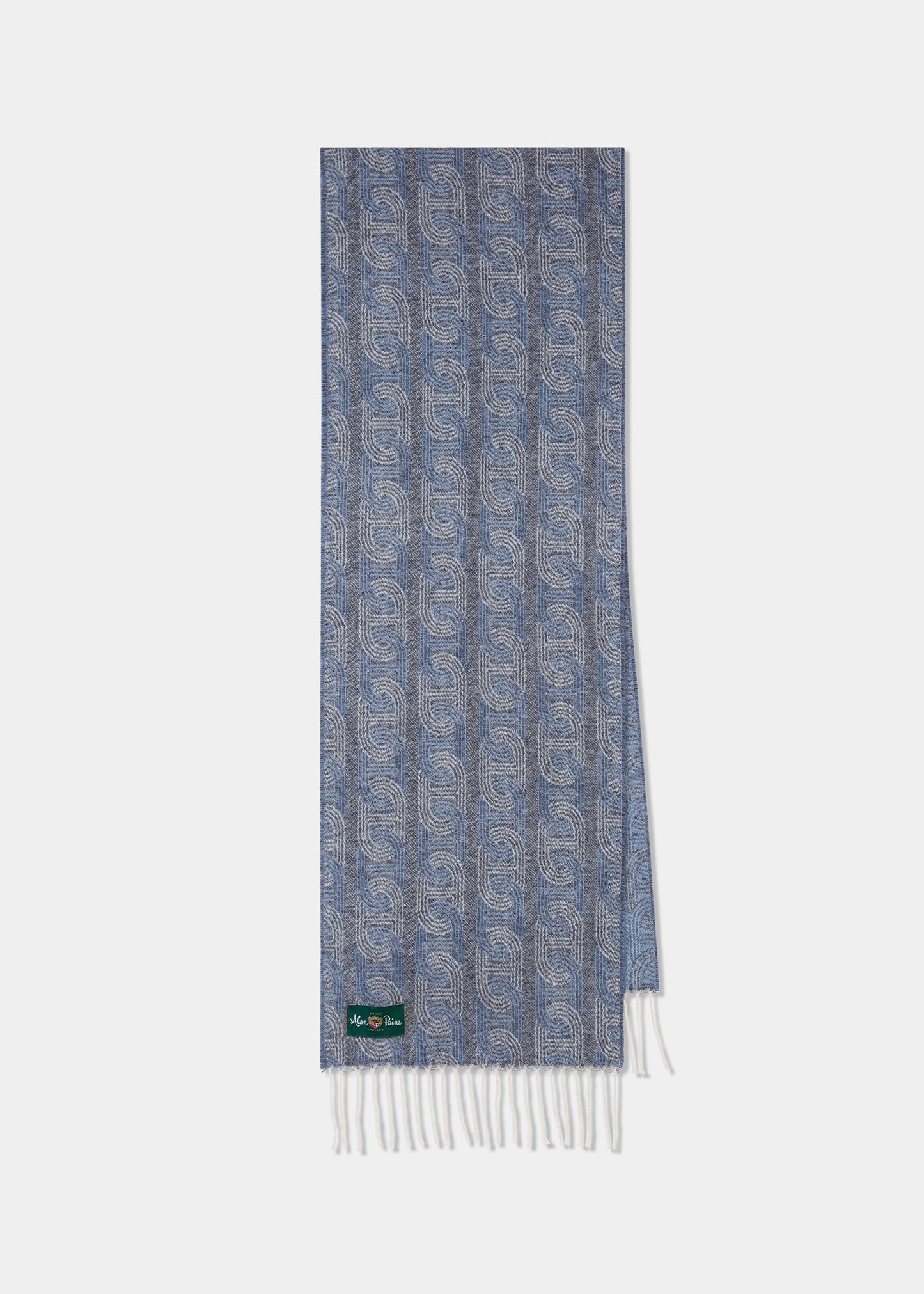Wolvey Mönstrad Cashmere Scarf I Glaciär
