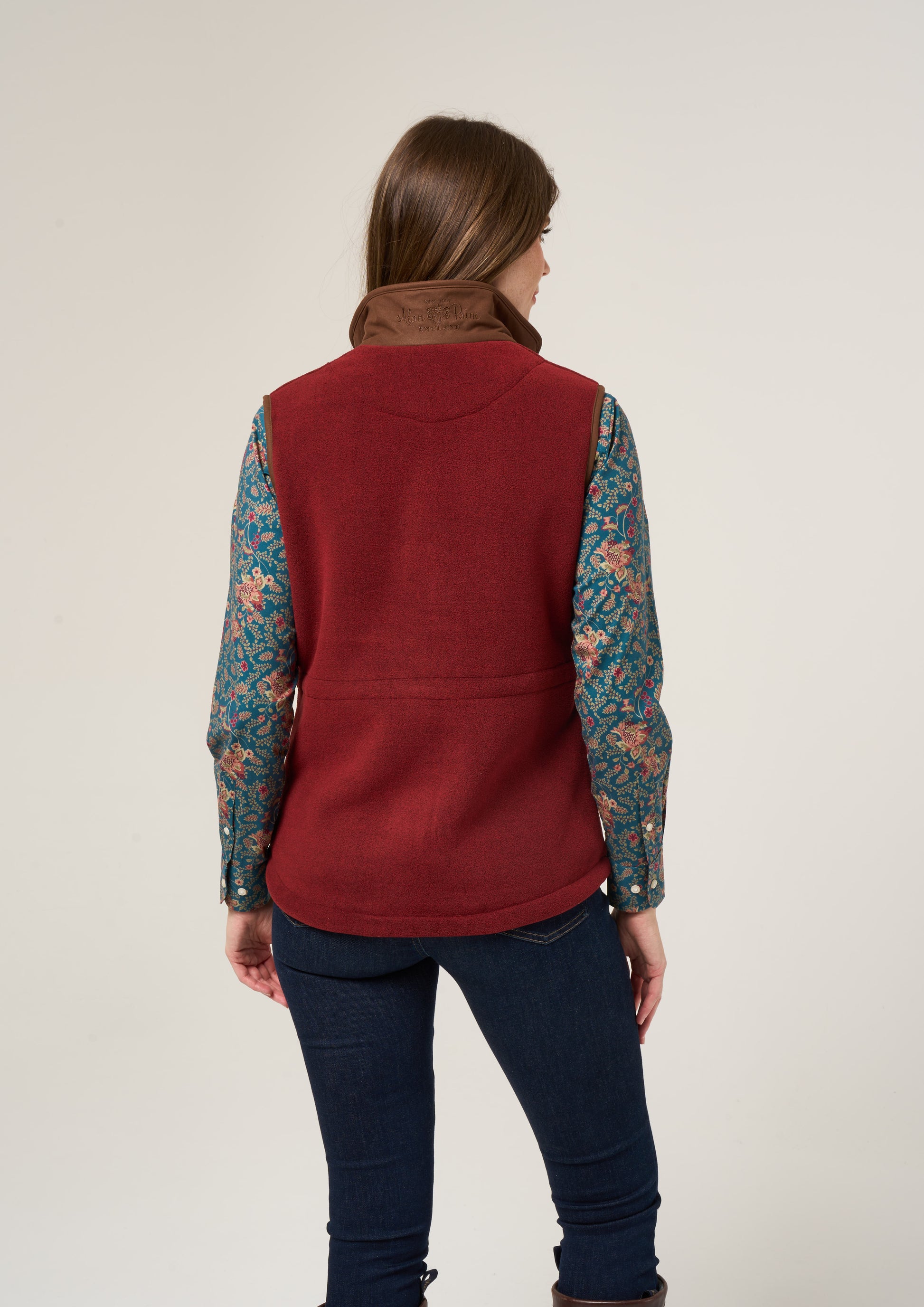 Aylsham Ladies Fleece Gilet In Bloodstone