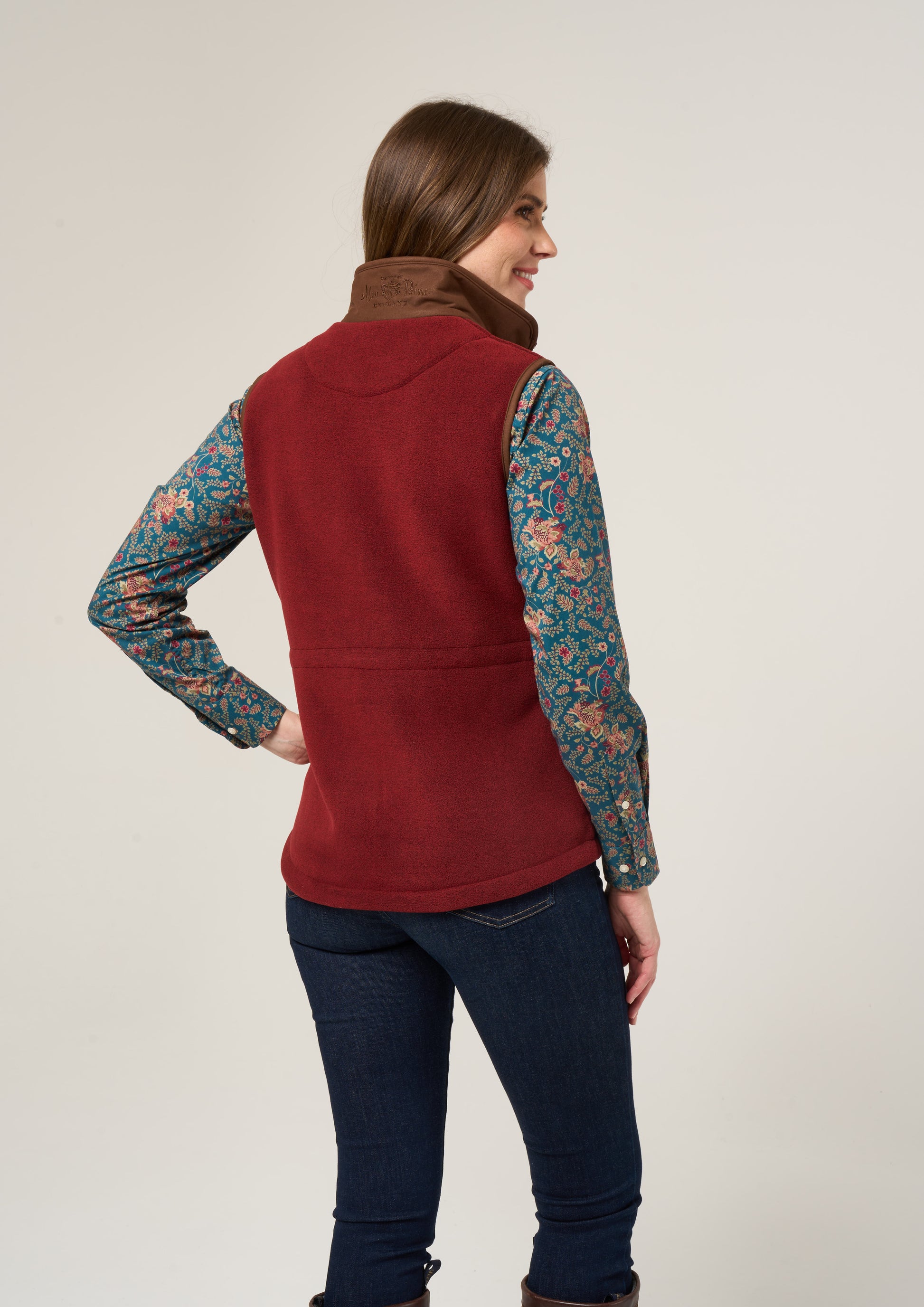 Aylsham Ladies Fleece Gilet In Bloodstone