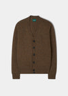 Men's Shetland Wool Cardigan in Scots Pine