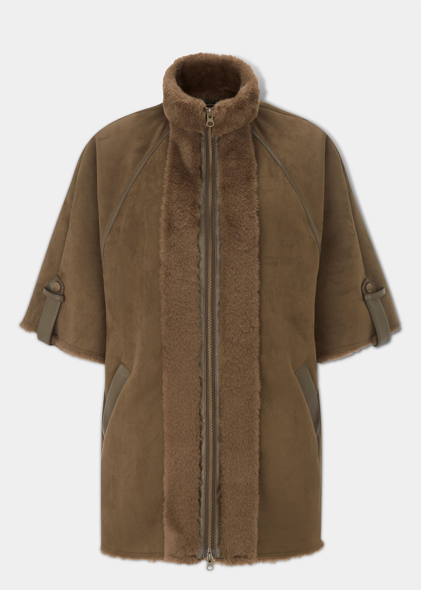 Surrey Ladies Cape In Hasselnut - Normal Fit