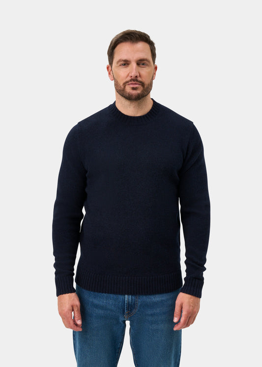 Kinnadie Supersoft Shetland Wool Crew Neck Jumper In Concord - Regular Fit