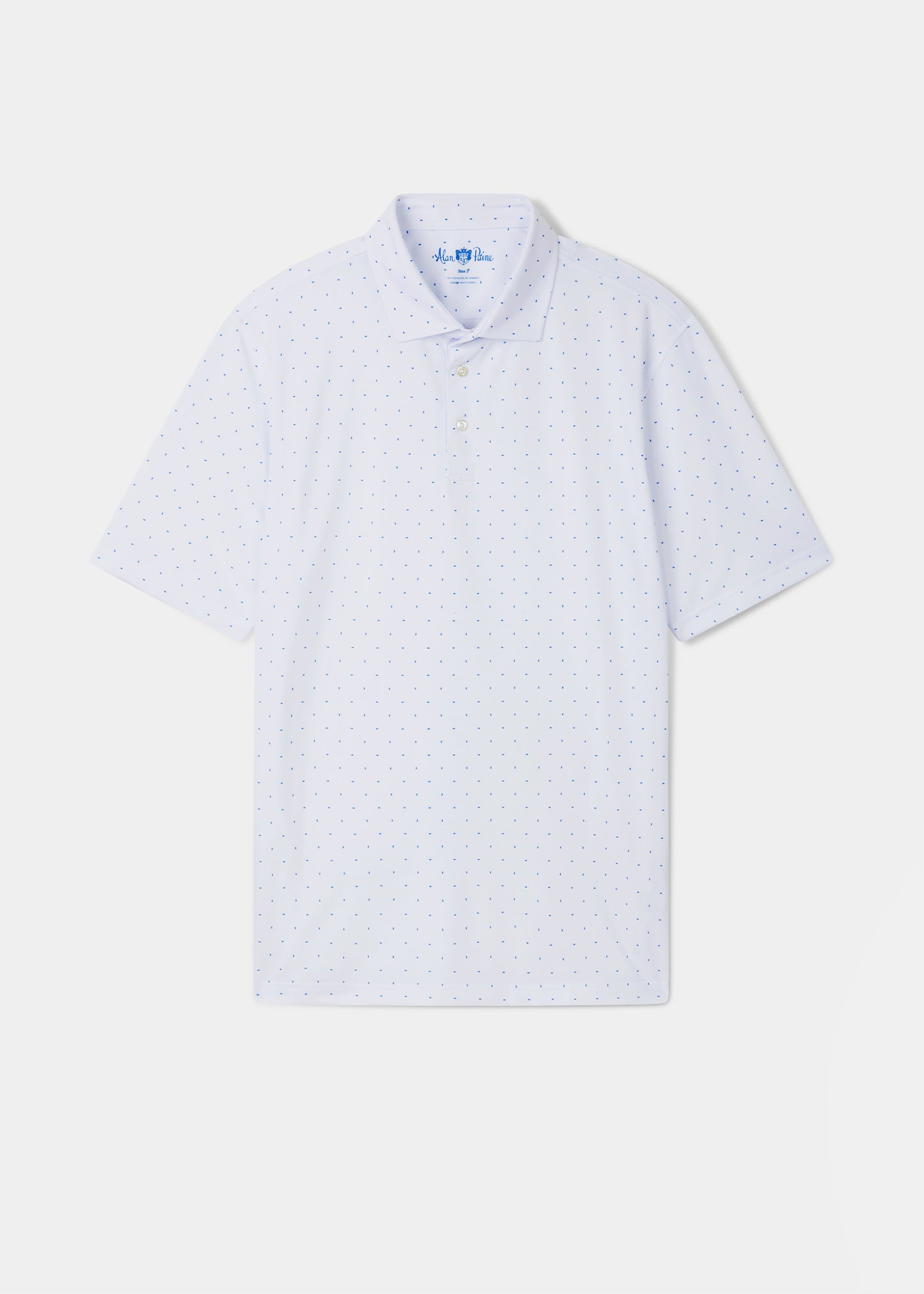 Shalford Performance pikétröja med blått tryck