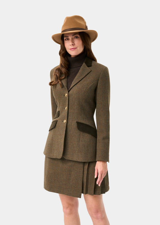 Surrey Ladies Tweed Water Repellent Blazer in Field Maple - Regular Fit