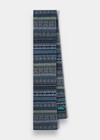 Alan Paine Tideswell men's navy wool scarf featuring a traditional multi-coloured Fair Isle patterned knit design.