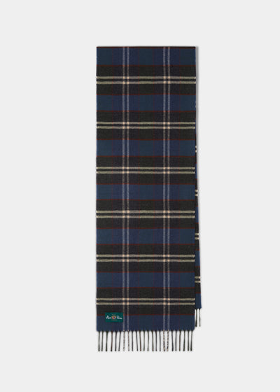 Lubmore Wool Plaid Scarf In Blue