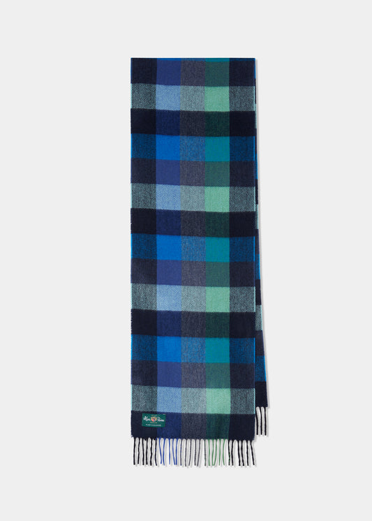 Spänne Cashmere Fiskbensfyrkant I Turkos