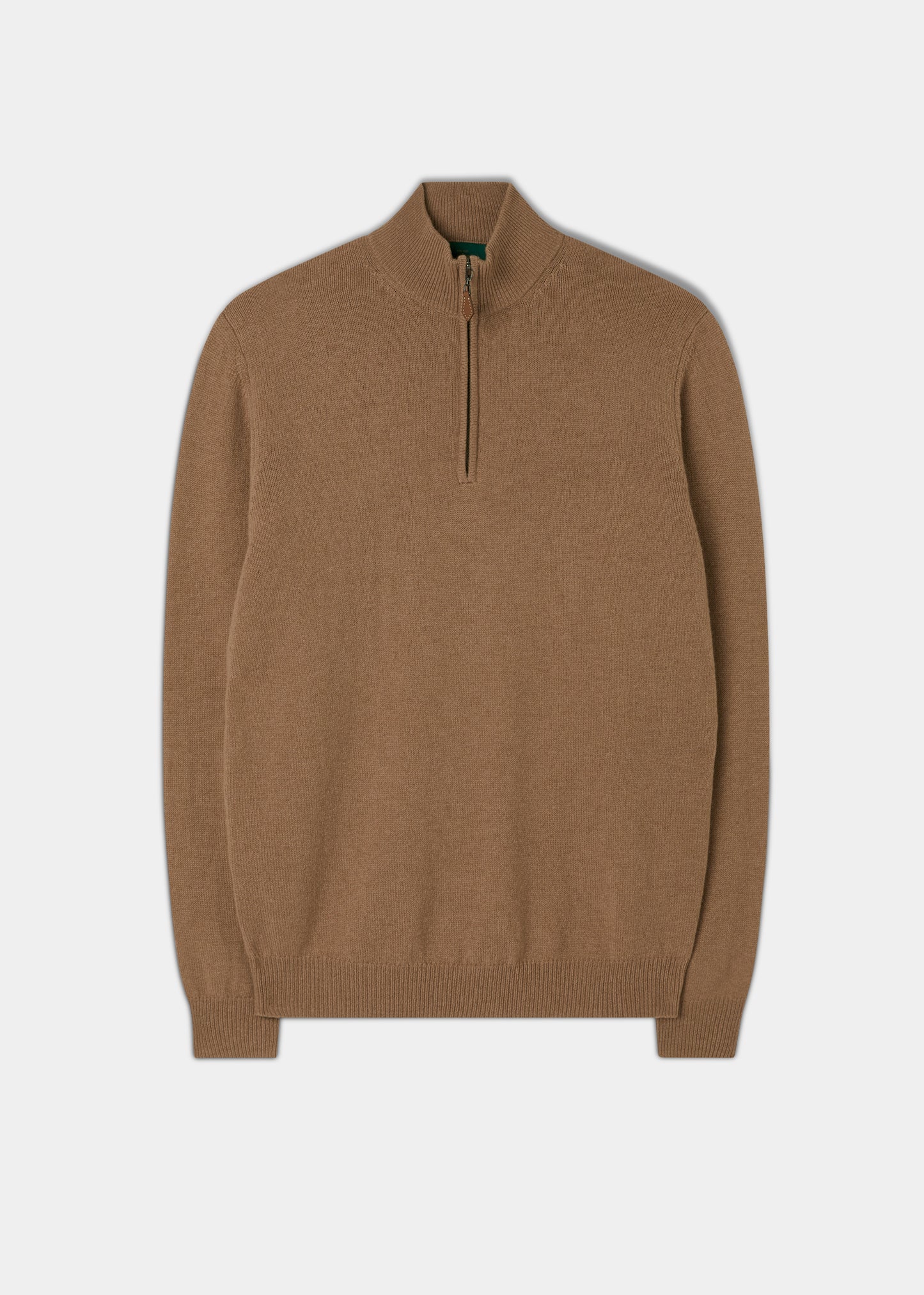 Men's Lambswool 1/4 Zip Jumper in Sand 