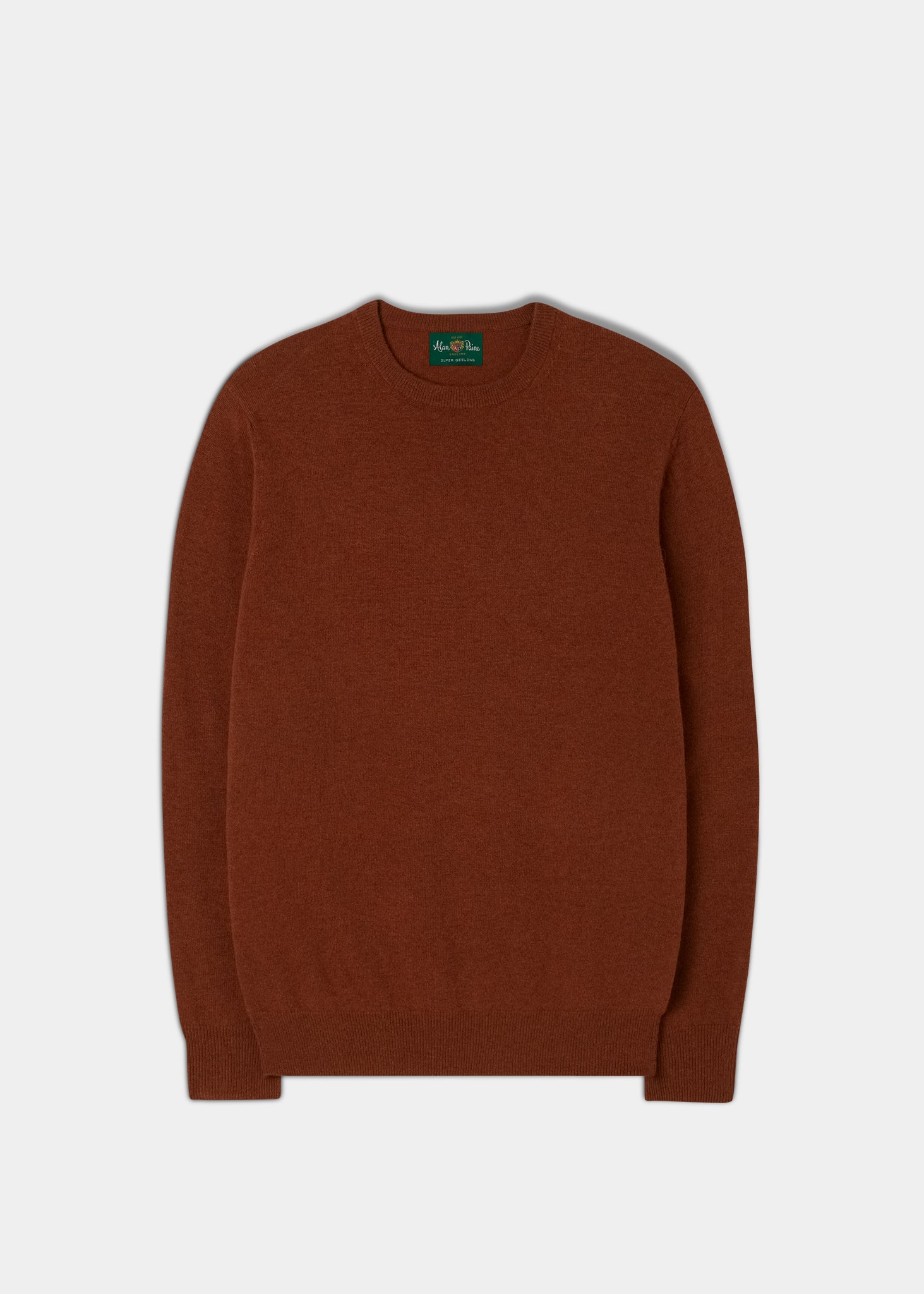 Men's Geelong Lambswool Crew Neck Jumper In Tiger