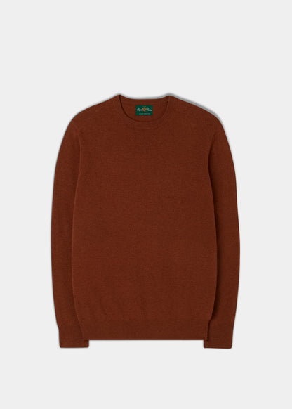 Men's Geelong Lambswool Crew Neck Jumper In Tiger