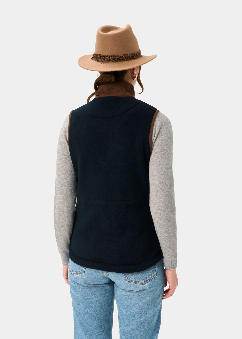 Aylsham Ladies Fleece Gilet In Dark Navy - Regular Fit