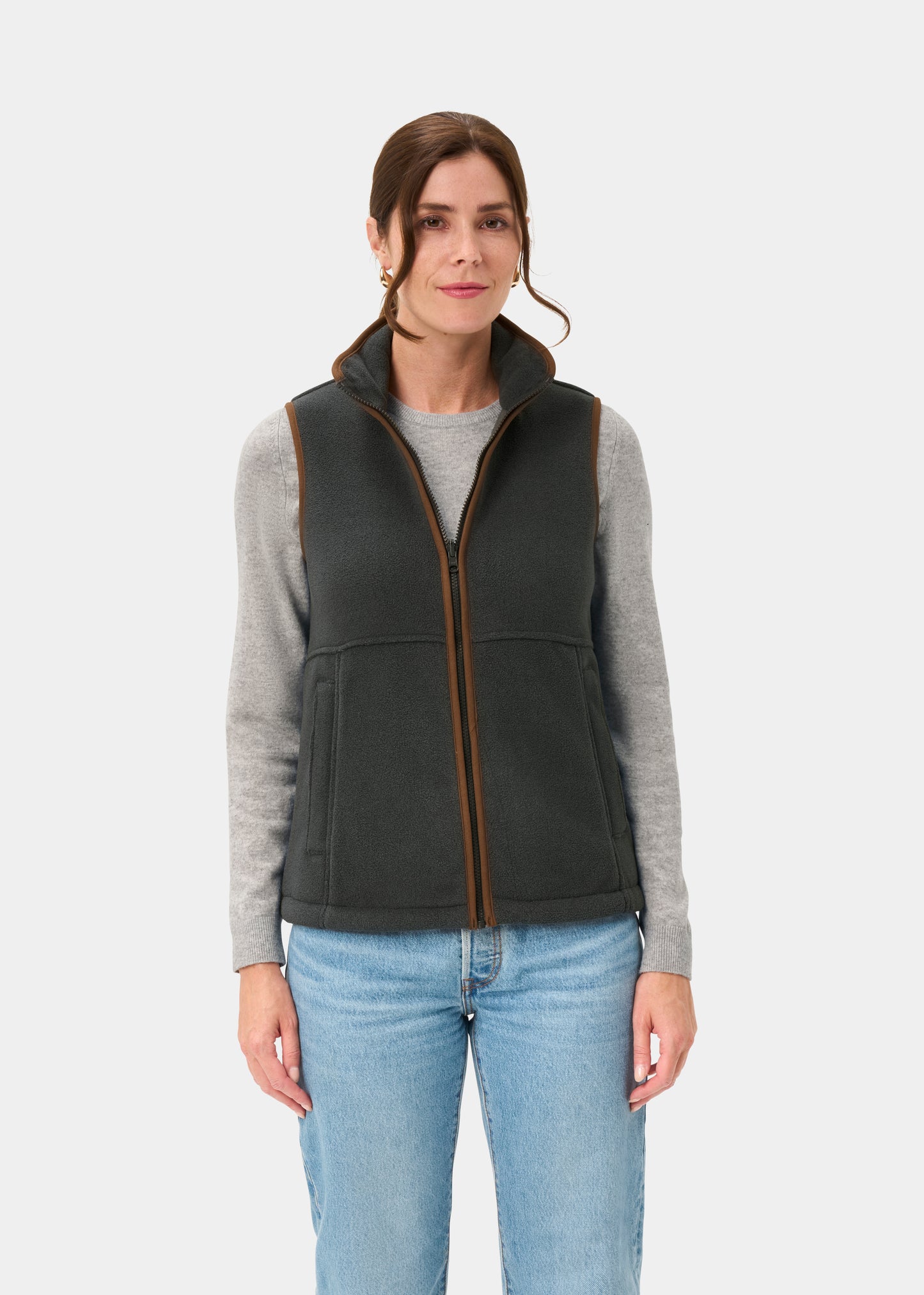 Aylsham Ladies Fleece Gilet In Gunmetal - Regular Fit