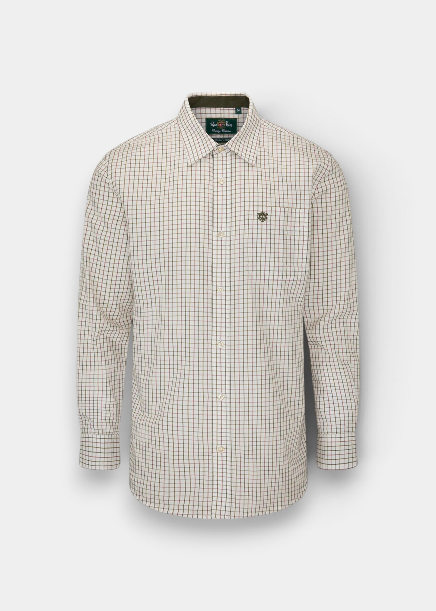 Aylesbury Men's Olive Check Shirt - Regular Fit