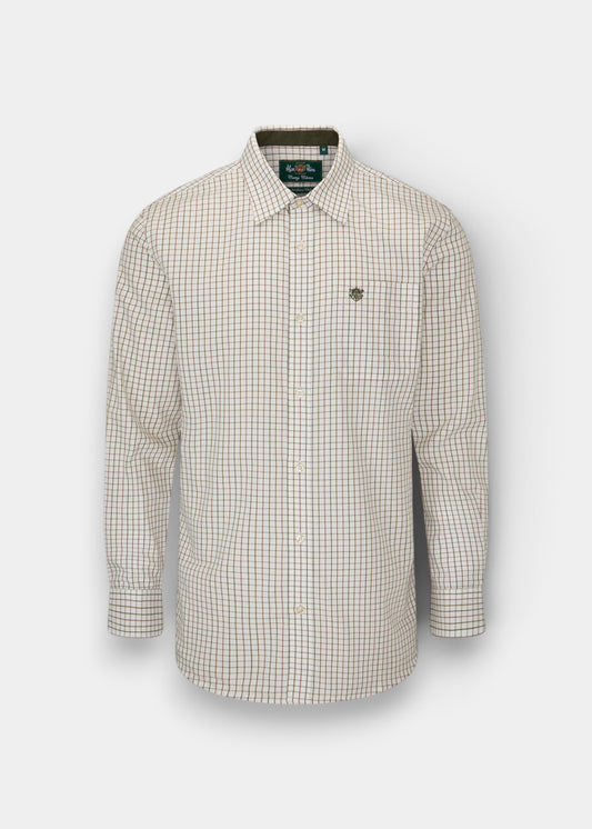 Aylesbury Men's Olive Check Shirt - Regular Fit