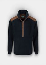 Aylsham Men's Half Zip Fleece Jacket In Dark Navy