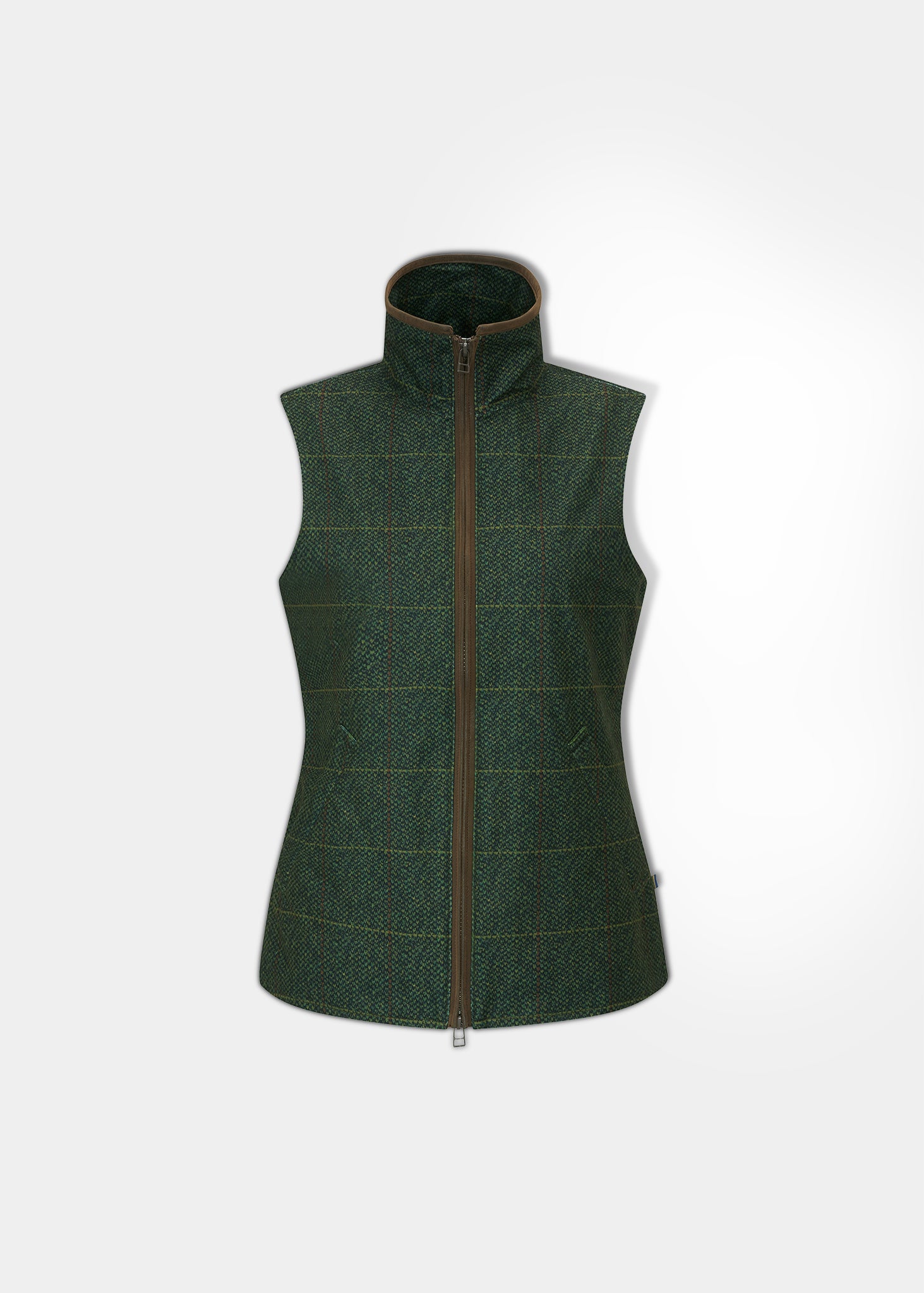 Didsmere Ladies Technical Tweed Gilet In Myrtle