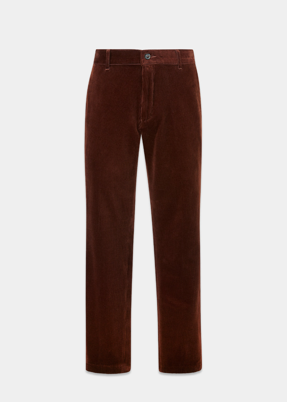 Men's Cotton Cord Trousers In Brown