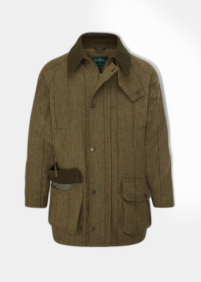 Rutland Men's Tweed Waterproof Shooting Coat In Oakley