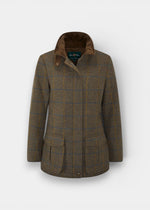 Surrey Ladies Tweed Water Repellent Coat in Seabrook  -  Regular Fit