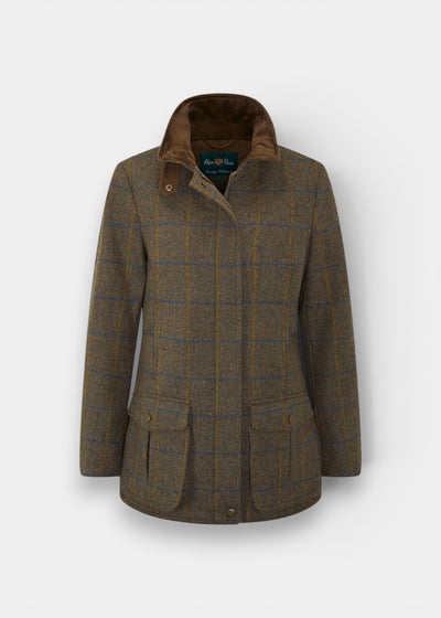 Surrey Ladies Tweed Water Repellent Coat in Seabrook  -  Regular Fit