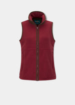 Aylsham Children's Fleece Waistcoat In Cranberry