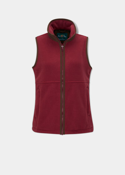 Aylsham Children's Fleece Waistcoat In Cranberry