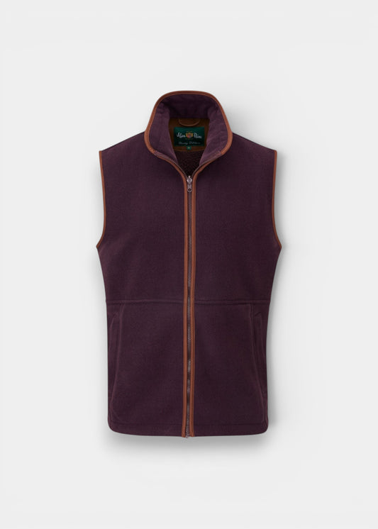 Aylsham Children's Fleece Waistcoat In Plum