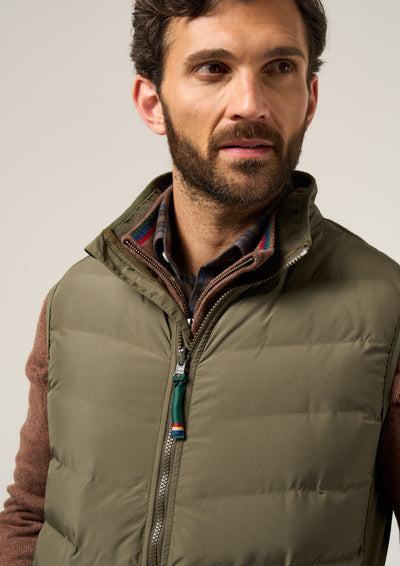 Calsall Men's Hybrid Gilet In Olive