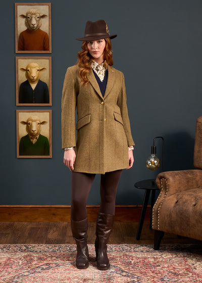 Combrook Ladies Mid-Thigh Coat In Grove - Regular Fit