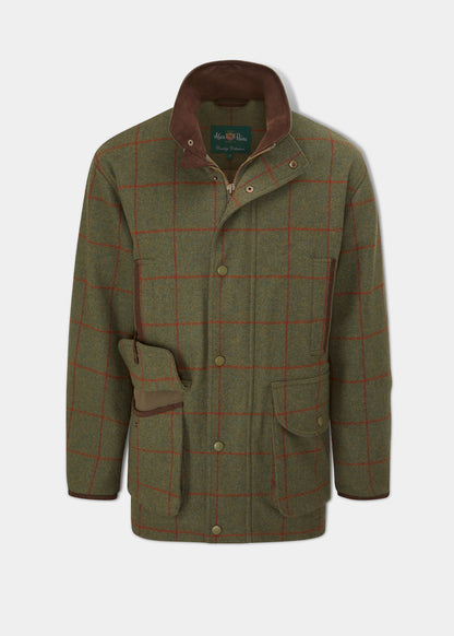 Combrook Tweed-skyttejacka för män i Vassgrön - Skyttepassform
