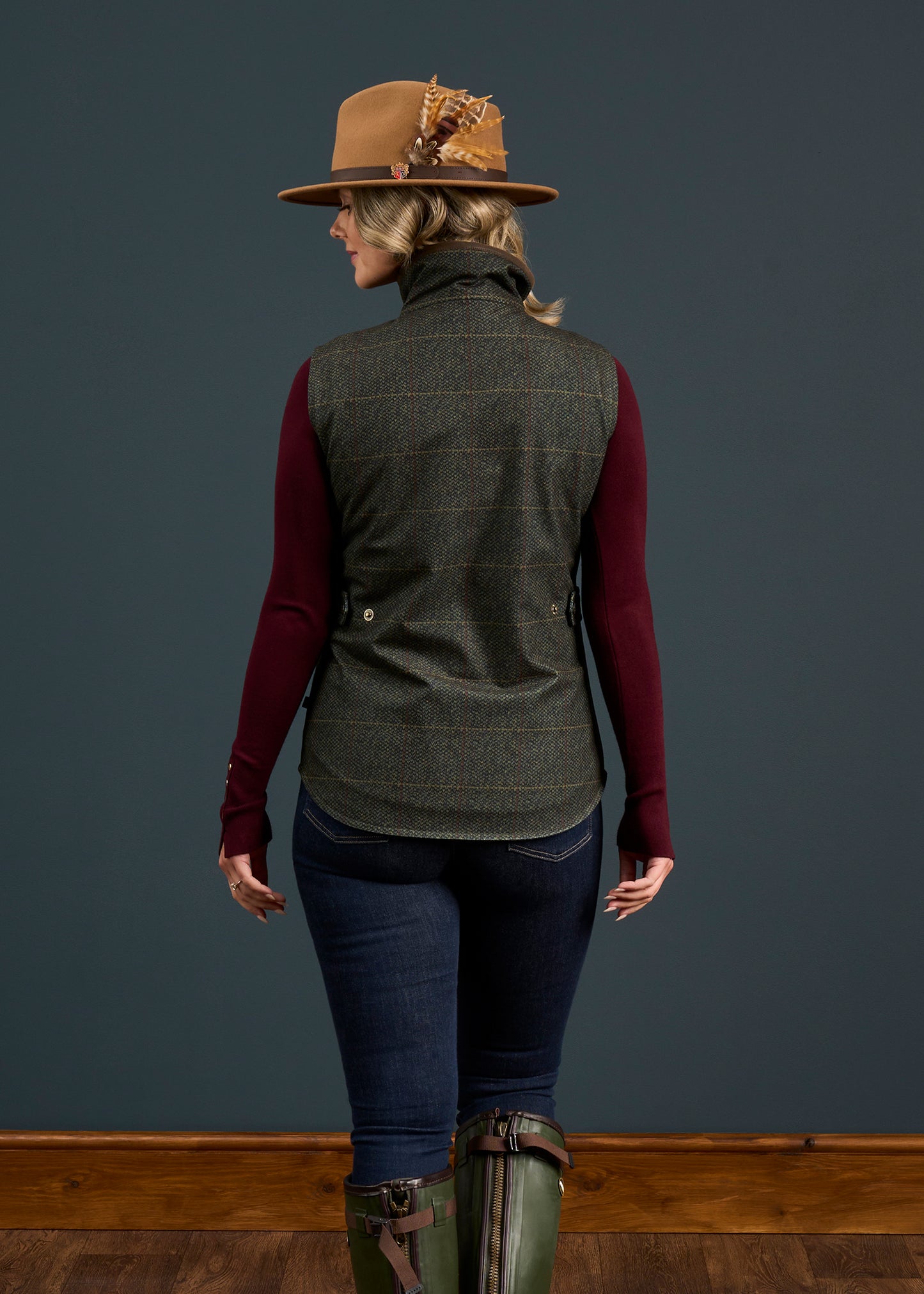 Didsmere Dam Väst i Teknisk Tweed - Myrten - Normal Passform
