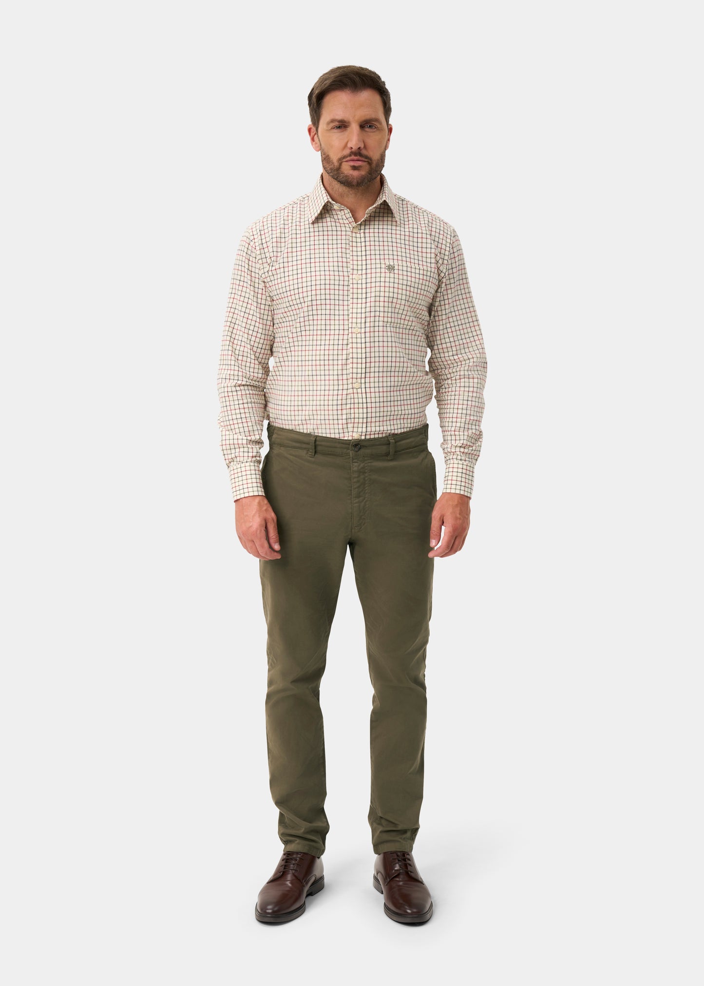Ilkley Men's Country Check Red Shirt - Shooting Fit