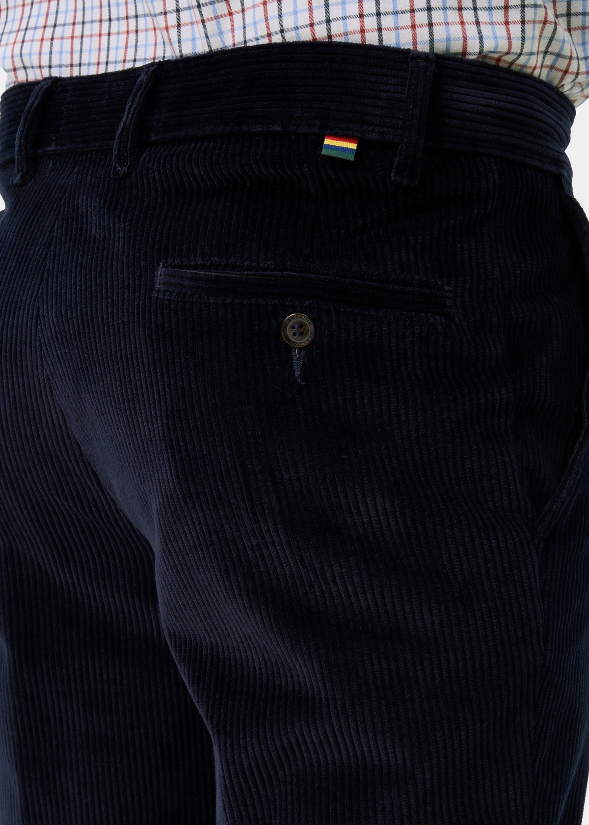 Mossbury Men's Cotton Cord Trousers In Navy
