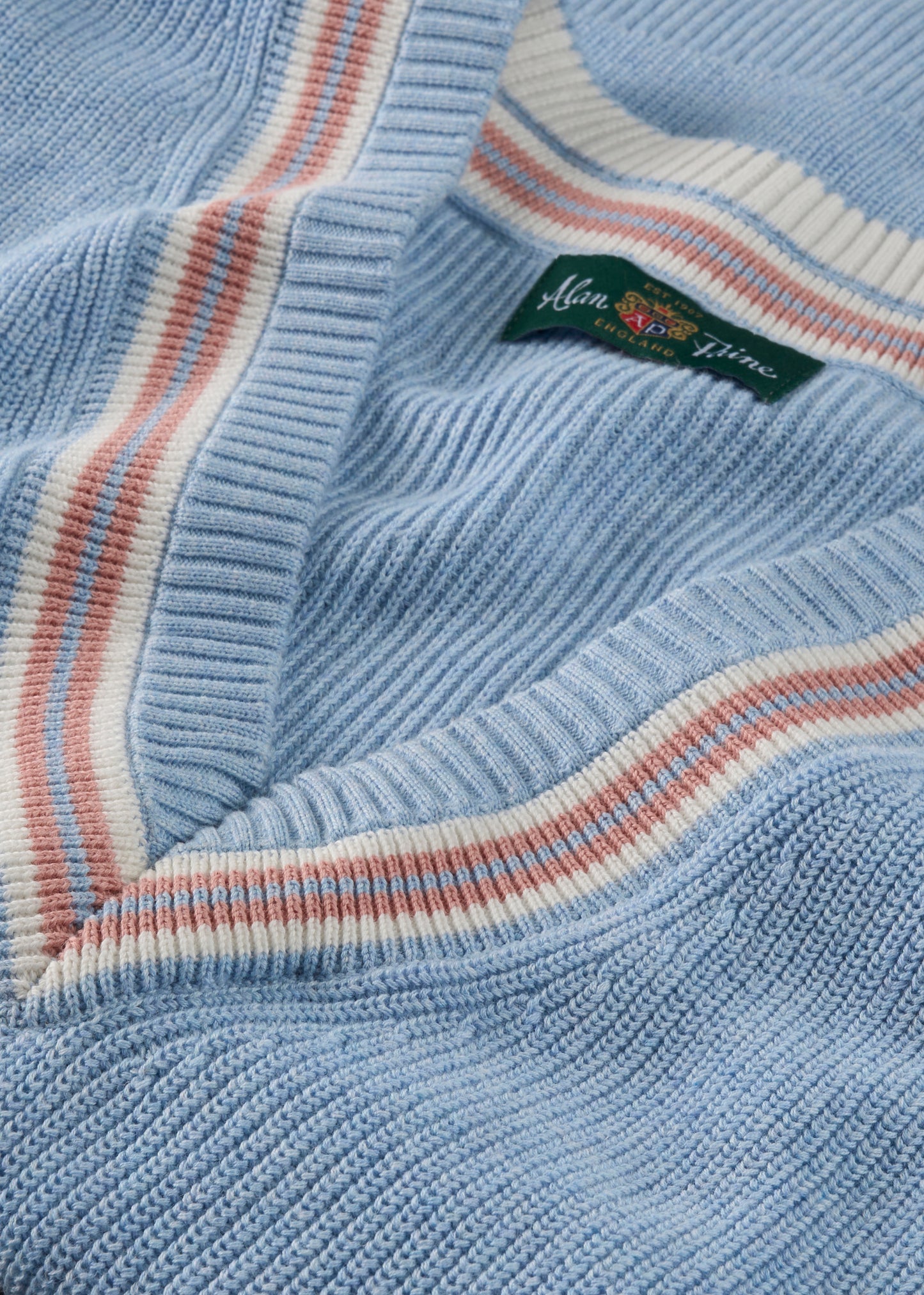 Ladies Cotton Cricket Slipover In Steel Blue Mix