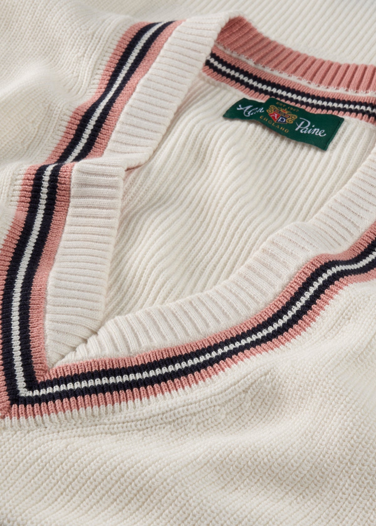 Ladies Cotton Cricket Slipover In Ecru