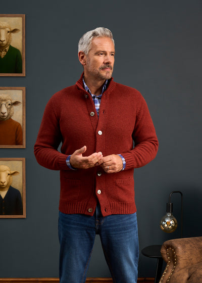Lambswool-Mock-Neck-Jumper-Brown-Red