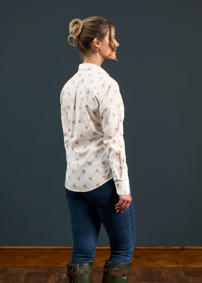 Lawen Ladies Printed Cotton Shirt - Floral Print
