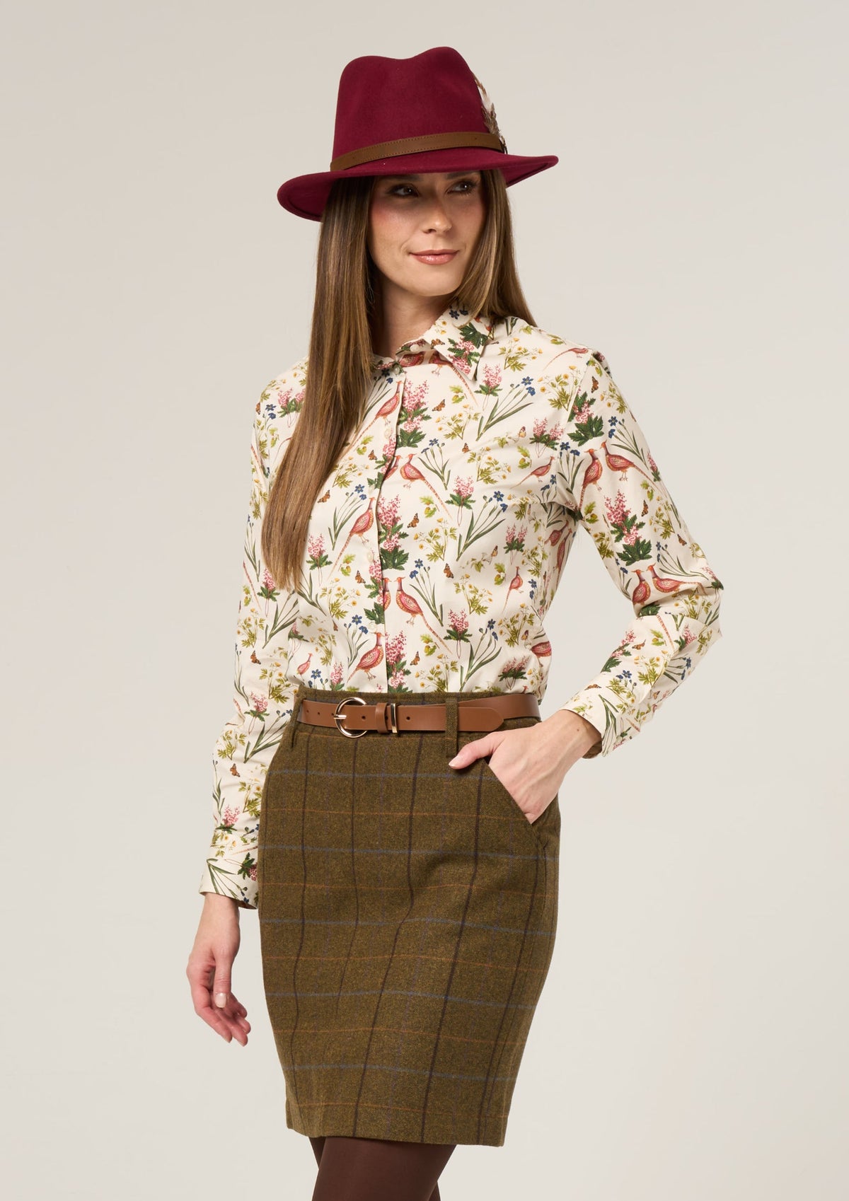 Lawen-Womens-Printed-Cotton-Shirts-Cream-Floral