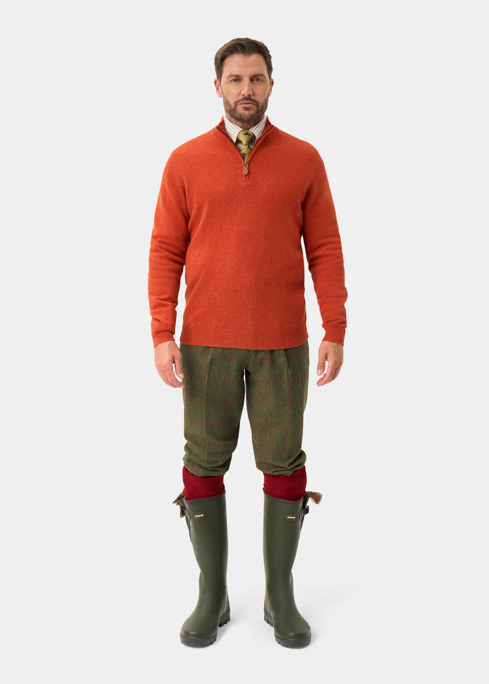 Combrook Men's Tweed Water Repellent Shooting Breeks in Reed  -  Regular Fit