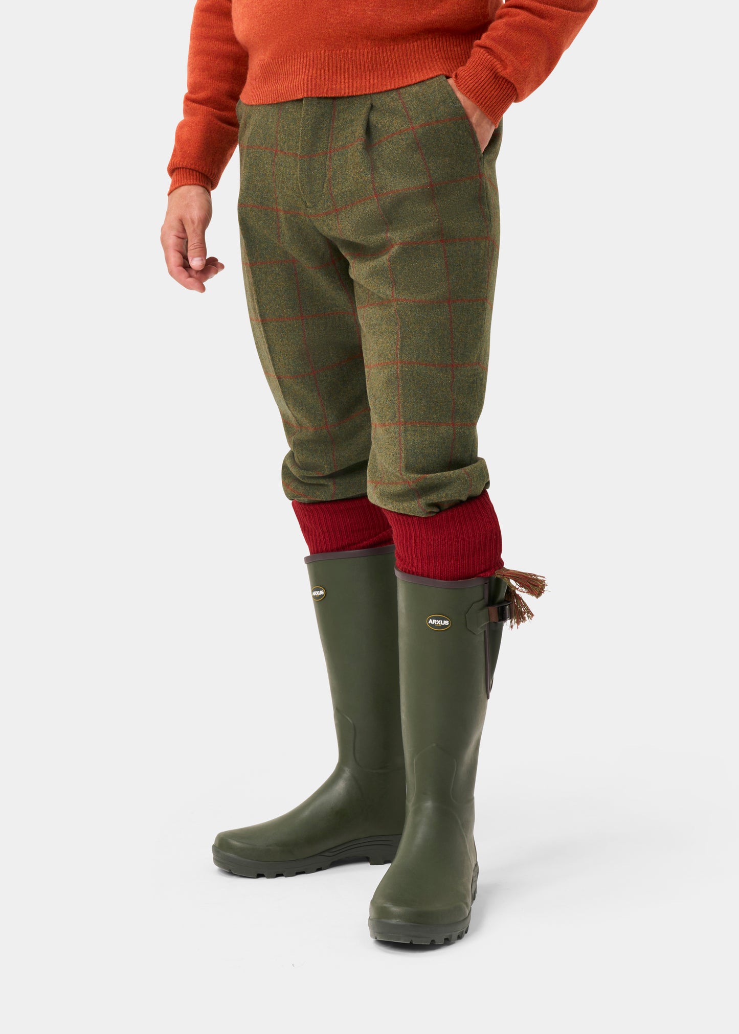 Combrook Men's Tweed Water Repellent Shooting Breeks in Reed  -  Regular Fit