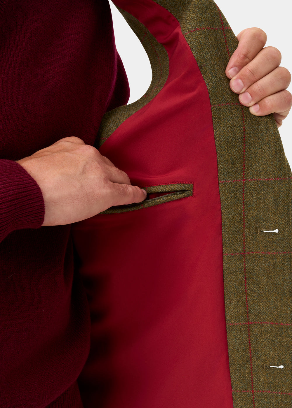 Combrook Men's Tweed Water Repellent Shooting Waistcoat in Sage  -  Shooting Fit