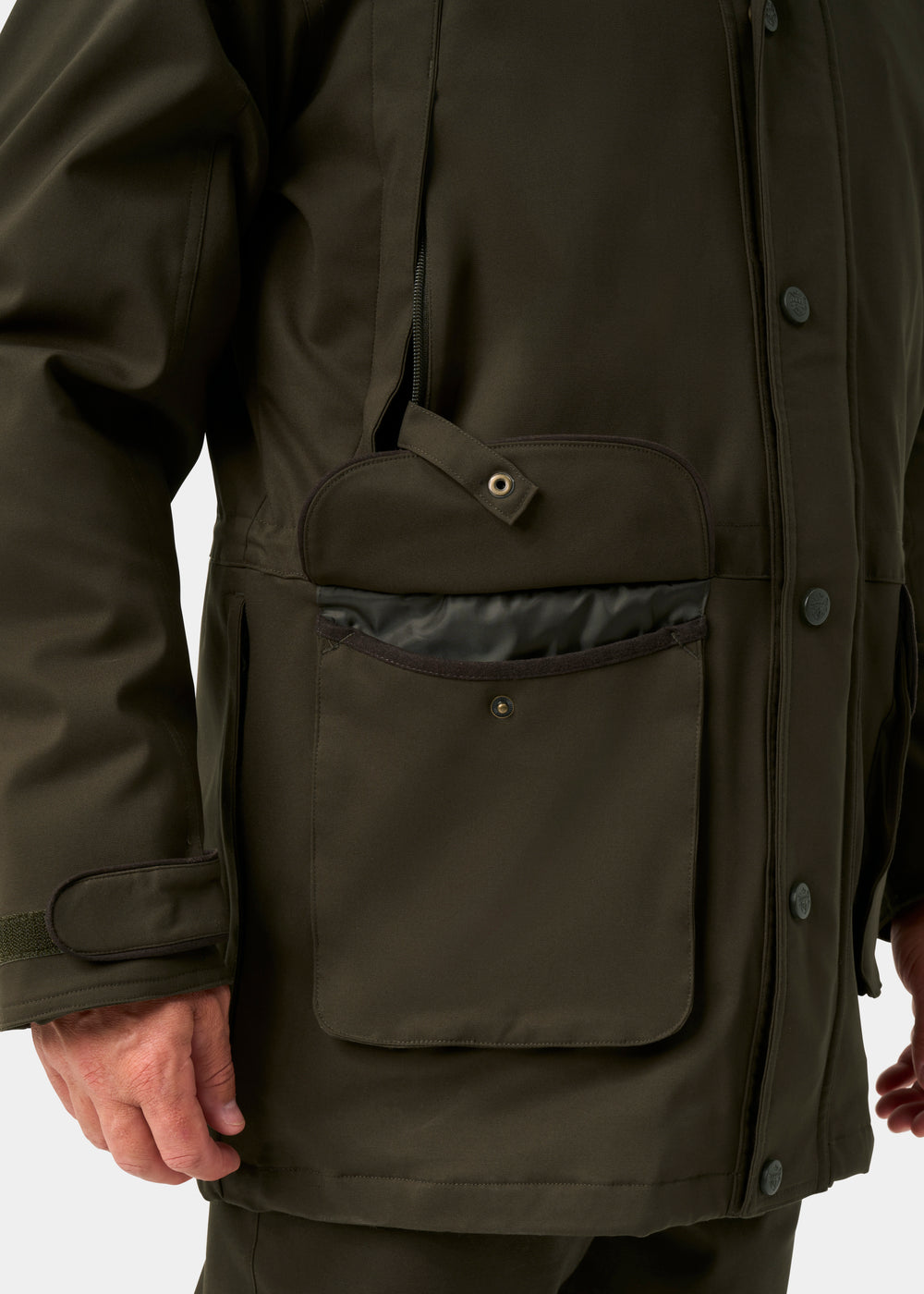 Dunswell Men's Waterproof Field Coat In Olive - Shooting Fit