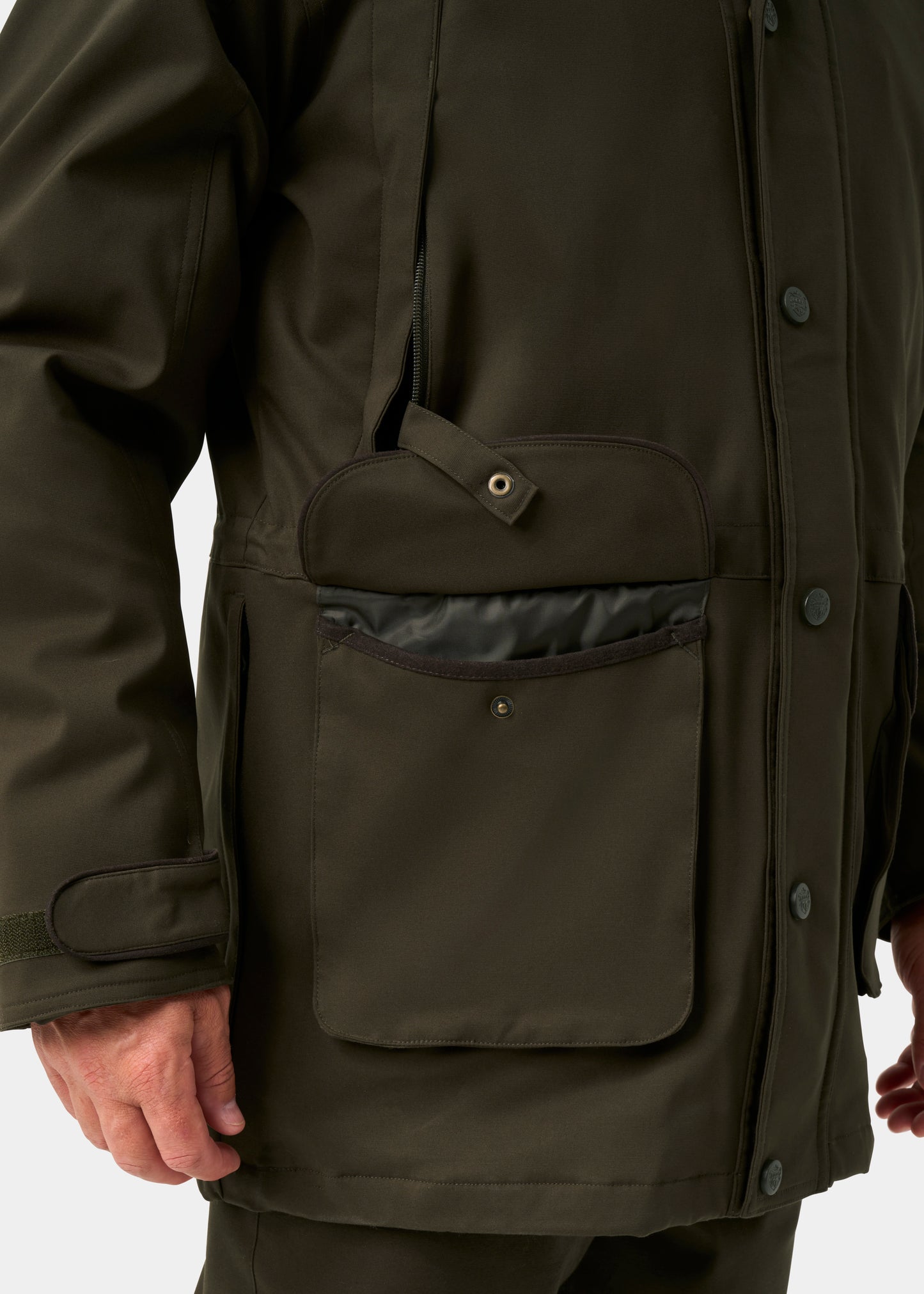 Dunswell Men's Waterproof Field Coat In Olive - Shooting Fit
