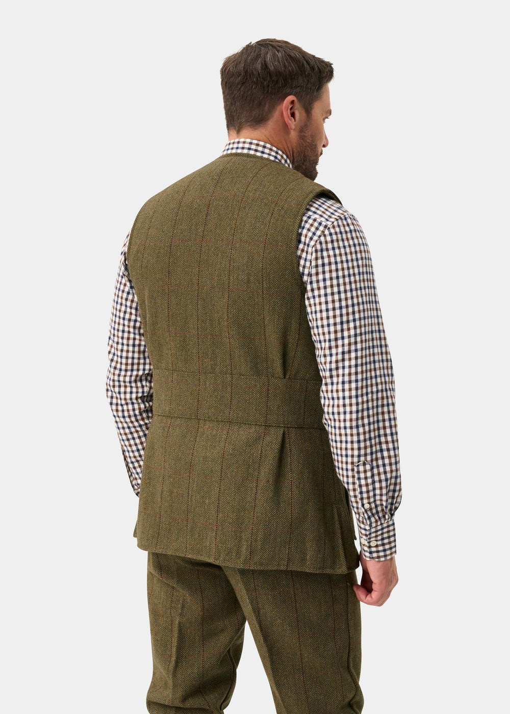 Rutland Men's Tweed Water Repellent Shooting Waistcoat in Oakley  -  Shooting Fit