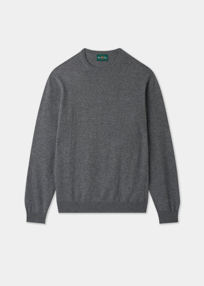 Men's Cashmere Crew Neck Jumper in Derby