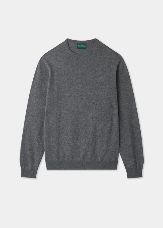 Men's Cashmere Crew Neck Jumper in Derby