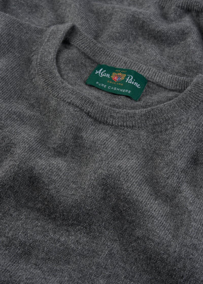 Men's Cashmere Crew Neck Jumper in Derby